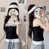 10127 Moda de Verano Encaje Puro Deseo Tirante Fino Viene con Almohadilla Fija Integrada Adelgazante Mujer