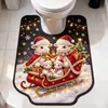 Novo Tapete de Chão de Lama Diatomácea de Cordeiro Fofo Tapete de Banheiro em Forma de U para Vaso Sanitário Tapete de Chão Espessado Resistente ao Desgaste Resistente à Sujeira Pode ser Enviado por Dropshipping