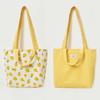 Bolso de mano de lona de doble cara de tela Yilai, bolso de lona, bolso de compras, bolsa de almacenamiento, bolsa para artículos diversos