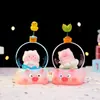 Cerdito Mascota Linda de Dibujos Animados Bola de Cristal Caja Sorpresa Decoración de Dormitorio de Estudiante Adornos de Escritorio Iluminados Juguetes de Moda Venta al por Mayor