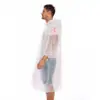 Impermeable desechable de PE transparente para exteriores, viajes, rafting, montañismo, conciertos, poncho transparente de punto grueso