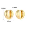 Pendientes Retro en Forma de C Estilo Ins Chapados en Oro de 14K Lisos Retorcidos Huecos Patrón Martillado Lujo Ligero Versátiles Elegantes
