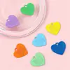 Etiqueta de Texto de Corazón Colorido Pintada Etiqueta de Letra de Aleación Color Caramelo Colgante de Pulsera de Corazón de Melocotón de Doble Cara Colgante