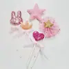Celebridade da Internet Kt Cat My Melody Figuras Decorativas para Bolo de Aniversário de Meninas Desenho Animado Kuromi Kitty Decorações de Confeitaria
