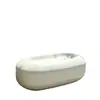 Banco con forma de huevo de UHPC, silla de parque de GRC, elemento de cemento para jardín exterior, banco de piedra de ocio con forma irregular hecho a medida