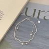 Pulsera de Plata Esterlina S925 de Doble Capa con Cuentas Redondas de Estrella de Plata Rota, Pulsera Divertida, Dulce y Cool para Niña, Joyería, Accesorios de Nicho