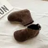 Botas Princess Birkenstock para Meninas 2026 Outono Novas Botas Estilo Britânico Martin para Crianças Botas Versáteis de Cano Baixo para Crianças Pequenas