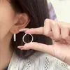 Colección de Pendientes de Plata de Ley 925 Kaiming para Mujer, Pendientes de Aro Hechos a Mano de Alta Gama de Lujo Ligero Estilo Coreano, Accesorios Versátiles Estilo Ins