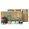 Juego de Té de Cerámica Qianli Jiangshan Cerámica Gruesa Traje de Regalo de Negocios Regalo de Aniversario de la Empresa para Clientes y Empleados