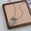 Collar Cruz de Zirconia Estilo Francés para Mujer, Diseño de Nicho de Lujo Ligero, Cadena de Clavícula de Gama Alta, Accesorio de Cierre Cepillado de Lujo Ligero