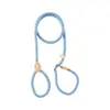 Corda-P para cachorro cor de macaron, corda redonda de PP durável, guia de treinamento para cães, guia de passeio para animais de estimação com corrente P integrada, em estoque