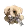 Chaveiro de Urso de Pelo de Coelho Rex Real, Pingente de Boneca de Pelúcia, Brinquedo Fofo Estilo Ins, Decoração para Mochila e Carro