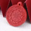 Cinnabar de Alto Teor Pingente de Segurança Palavra Fu Contas Acessórios DIY Estilo Étnico Joias Pulseira Colar Chaveiro Atacado