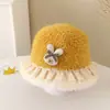 Gorros Infantiles para Otoño e Invierno, Gorros de Pescador de Felpa para Bebés, Gorros de Princesa Lindos y Adorables, Sombreros de Cubo Cálidos para Niñas y Niños Pequeños