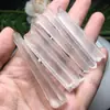 Cristal Branco Natural Coluna Tira Longa Pedra Original Coluna Liuling Ornamentos de Energia DIY Feito à Mão Pedra Semi-preciosa