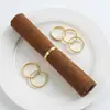 Porta Servilletas Redondos Electroplateados de Aleación de Zinc Transfronterizos, Anillos para Servilletas de Decoración de Mesa para Bodas de Hotel, Al Por Mayor en Stock