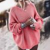 Suéteres de Otoño Europeos y Americanos de Nueva Moda para Mujer Amazon Comercio Exterior Cuello Redondo Manga Larga Suéteres Holgados Talla Grande Chaqueta Fábrica
