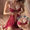 Lencería Sexy Indulgente, Pijama Sexy con Liguero, Camisón de Encaje con Aro de Acero y Relleno, Conjunto Pasión al por Mayor 6041