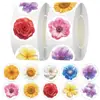 Pegatinas de Rollo de Flores, Serie de Flores Material Decorativo para Manualidades Pegatinas de Puntos DIY, Impermeables y Sin Dejar Pegamento, Se Pueden Vender al por Mayor