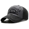 Gorra de comercio exterior para hombre, lavada, con letra bordada NYS, gorra de béisbol, cuatro estaciones, casual, versátil, protección solar, visera, gorra de pico de pato, para mujer