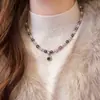Colar de Pérolas Shijia Rose Sugar Manta Elegante Pérola Celebridade Cibernética Corrente Lã Pérola Celebridade Cibernética Nicho Corrente de Pescoço