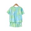 Conjunto infantil de verão 2024 nova moda maré oceânica tie-dye camiseta de manga curta shorts conjunto de duas peças para irmão e irmã