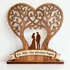 2026 Novo Presente de Aniversário Enfeites de Madeira Decoração de Casamento Presente para Casal de Aniversário Enfeites de Madeira