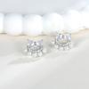 Pendientes de Aro con Cara Sonriente Perla Circonita Plata de Ley 925 Moda Pendientes Elegantes Nicho Pendientes de Gama Alta Mujer