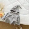 Tops de Bebé para Primavera y Otoño 2026 Camiseta Rayada de Manga Larga con Gorro de Mago para Niños Niñas Sudadera con Capucha Linda para Bebé