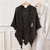 Colección de otoño e invierno transfronteriza: bufandas triangulares y chales de punto de moda con mezcla de lana, perfectos como prendas de abrigo o chales para mujer; venta al por mayor del fabricante