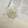 Renda de Tecido Rosa Flor Artesanal DIY Acessórios de Flor Para Cabeça Acessórios de Cabelo Estéreo Roupas Acessórios Semi-Acabados Atacado