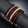 Amazon Transfronterizo Pulseras de Madera con Cuentas Multicapa, Pulseras de Seis Hilos de Cáscara de Coco Irregulares, Venta al por Mayor desde Fabricante, Apilables