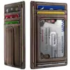 Porta-Cartões de Couro Genuíno Amazon com Múltiplos Compartimentos para Cartões, Janela Transparente para Identificação, Estojo Porta-Cartões, Simples, Leve, Porta-Cartões Masculino Estilo Retrô