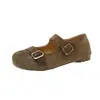 Zapatos Planos Mary Jane con Hebilla Retro para Mujer 2026 Nuevo Otoño Estilo Coreano con Plataforma Interior Puntera Redonda para Faldas