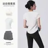 Conjunto Profesional de Ropa Deportiva para Correr y Yoga para Mujer Verano Nuevo Transpirable de Secado Rápido Ropa para Fitness Manga Corta Sensación de Alta Gama