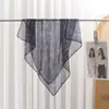 [Nuevos Productos 2025] Bufanda de Hilo Xili de Verano de Alta Gama Bufanda de Seda Bufanda Cuadrada de 70 Explosiones Blanco y Negro Puntos de Ola Pequeña Ligera