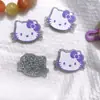 Parche de Lazo Rosa de Gatito para Manualidades de Resina Gato Kt Accesorios Populares para el Cabello Accesorios para Fundas de Teléfono Móvil