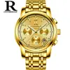 Reloj Deportivo Multifuncional para Hombre de Marca de Moda Esfera con Tres Ojos Seis Manecillas Cronometraje Resistente al Agua Luminoso Reloj para Hombre