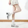 Meias Curtas Fofas com Renda para Primavera e Verão, Meias Lolita Brancas com Laço, Meias Slouch Doces Versáteis Estilo Ballet