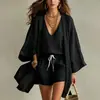 Ropa de Mujer Transfronteriza Europea y Americana Nueva Otoño 2026: Conjunto de Moda Casual de Cárdigan, Chaleco y Shorts Estilo Resort