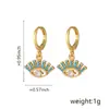 Pendientes de flores con goteo de aceite de ojo de diablo con diamantes transfronterizos para mujer, pendientes de Joker de personalidad, venta directa de fábrica de pendientes