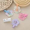 Pinza para el pelo linda de cuadros huecos, puntos de ola, floral, corazón de niña, todo-partido, clip de flor para cosméticos, clip de pico de pato, clip para flequillo de pelo roto