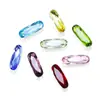 Strass Baguete com Base Prateada 7*21mm, Acessório Decorativo de Strass de Vidro K9 de Alta Qualidade, Cristal Dongzhou, Formato Oval Longo