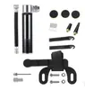 Bomba de aire de aleación de aluminio, kit de reparación de llantas universal portátil para bicicletas de montaña y de carretera, herramienta de inflado de emergencia