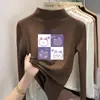 Y2166# Camiseta de Manga Longa Infantil para Meninas Primavera e Outono Nova Roupa Básica Joker para Bebês Tendência T