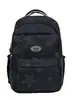 Mochila con estampado de estrellas en degradado blanco lechoso, estilo coreano, alto atractivo estético, mochila multicompartimento en capas para estudiantes de secundaria y preparatoria