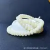 Jade Blanco Natural Raíz de Bodhi Cuentas Sueltas Cuentas Hechas a Mano Lote Disperso Pulsera DIY Wen Juega Cuentas de Buda Cuentas de Rosario Lote de Cuerda de Mano