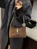 Guess Gs Transfronterizo Nuevo Estilo Europeo y Americano Bolso Cruzado Estampado de Gran Capacidad Empalme de Cadena Cierre G Cruzado Bolso de Hombro Bajo el Brazo para Mujer