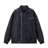 Venta al por mayor transfronteriza Chaqueta de cuero para hombre Chaqueta de cuero PU con cuello de béisbol Moderna Casual Retro Color Sólido Chaqueta de cuero texturizada para hombre