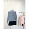 Nuevo Cardigan de Punto Coreano Estilo Dulce con Bordado de Lazo y Textura de Cáñamo, Manga Larga, Suéter Rosa para Mujer 2024